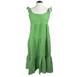 Women's Marine Layer Jude Flutter Sleeve Jade Sheen Summer Babydoll Dress sz XS
